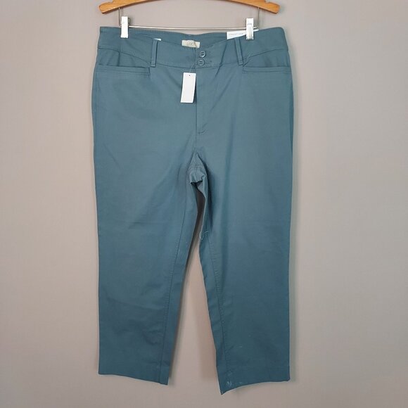Loft Outlet Straight Leg Crop Pants Size 14 - Picture 1 of 9